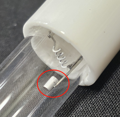 Revelando el proceso de la lámpara germicida UV con agente liberador de mercurio